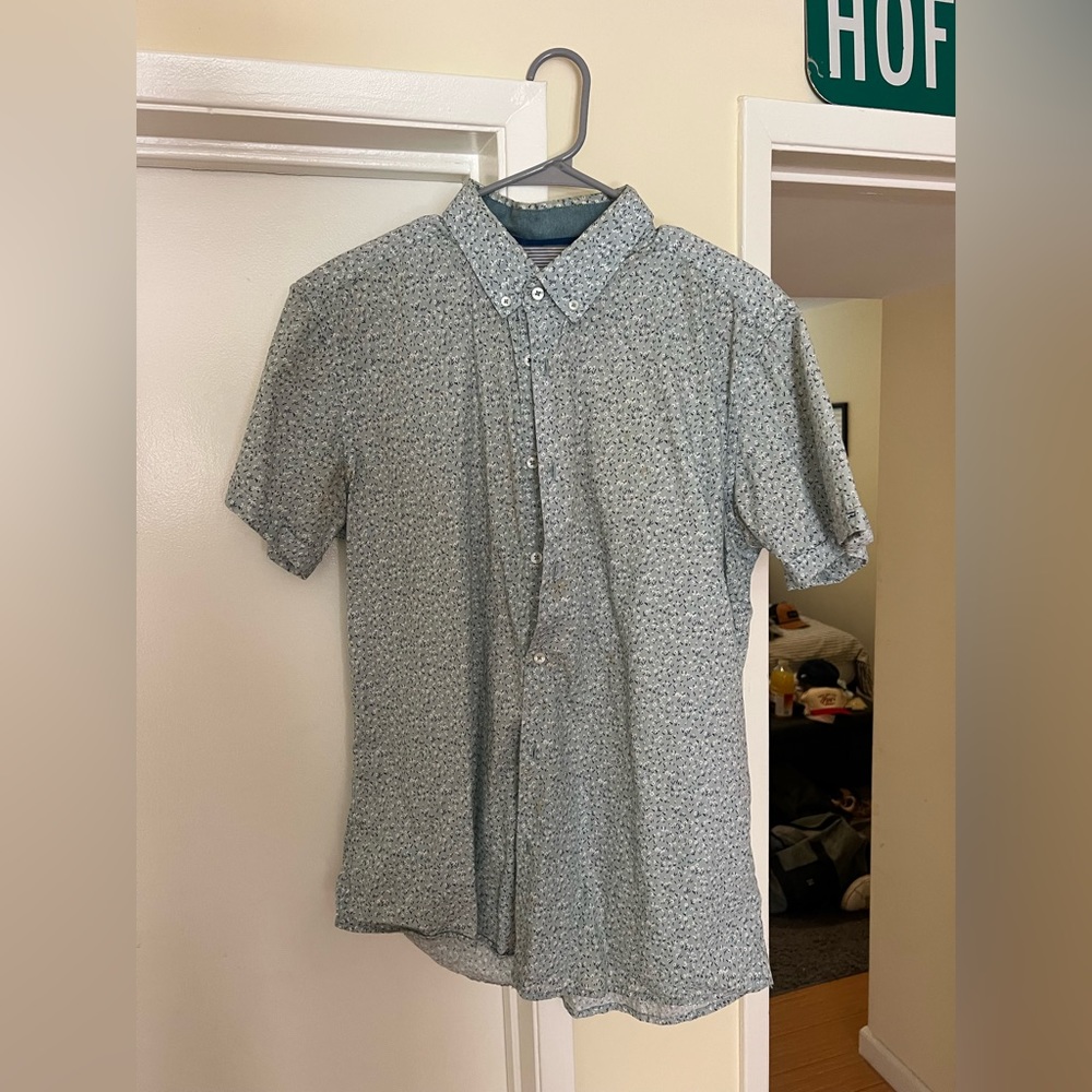 Green Casual Button Down Shirt